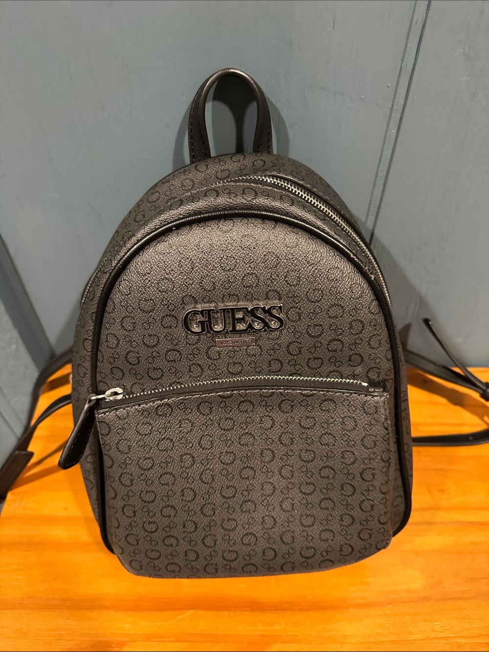 GUESS Monogram Grey Mini Backpack